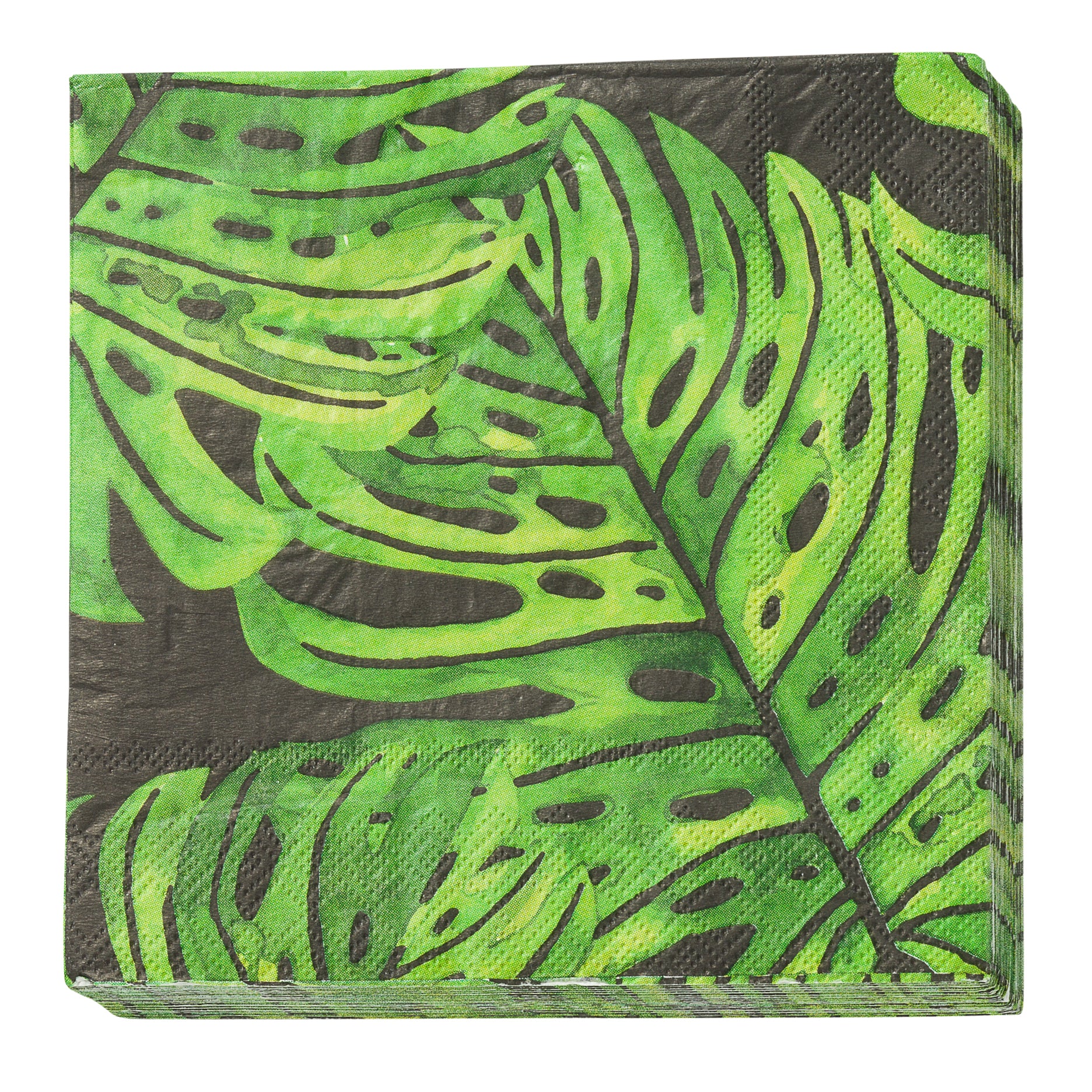 Papirserviet m. grønne blade